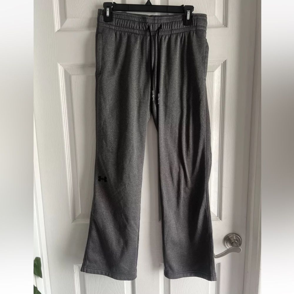 Small Womens Under Armour Cold Gear Gray Sweatpants Marled Comfy Drawstring Grey